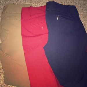 Three pairs of ankle pants